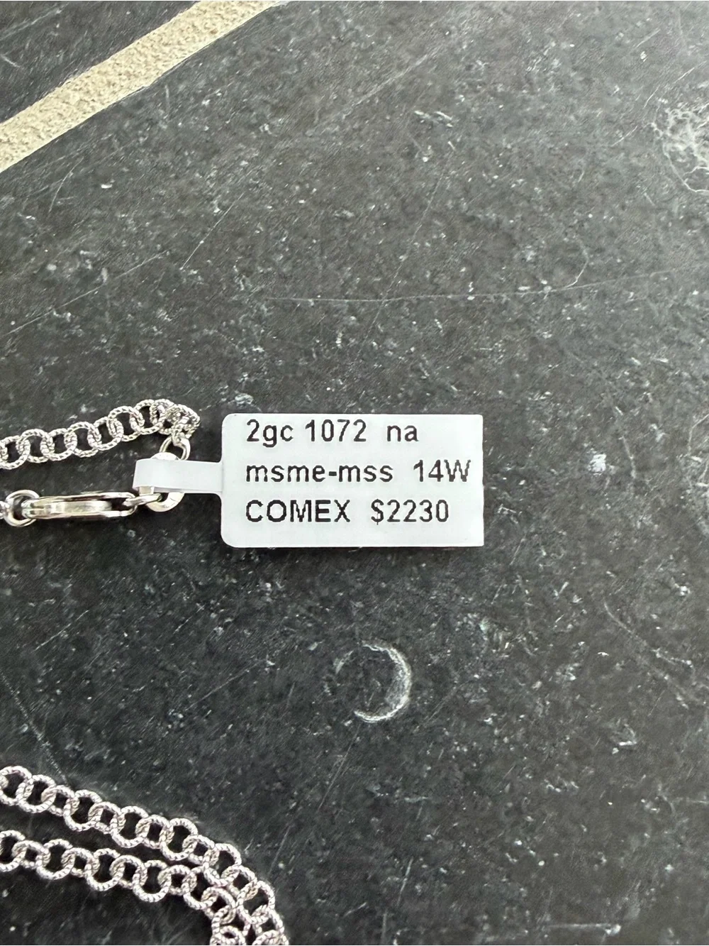 14K White Gold Double-Round Link Necklace - 20” long